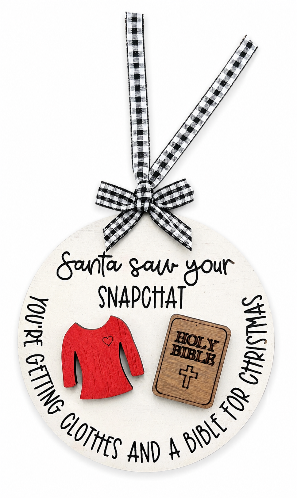 Santa Saw Your TikTok Videos- Ornament