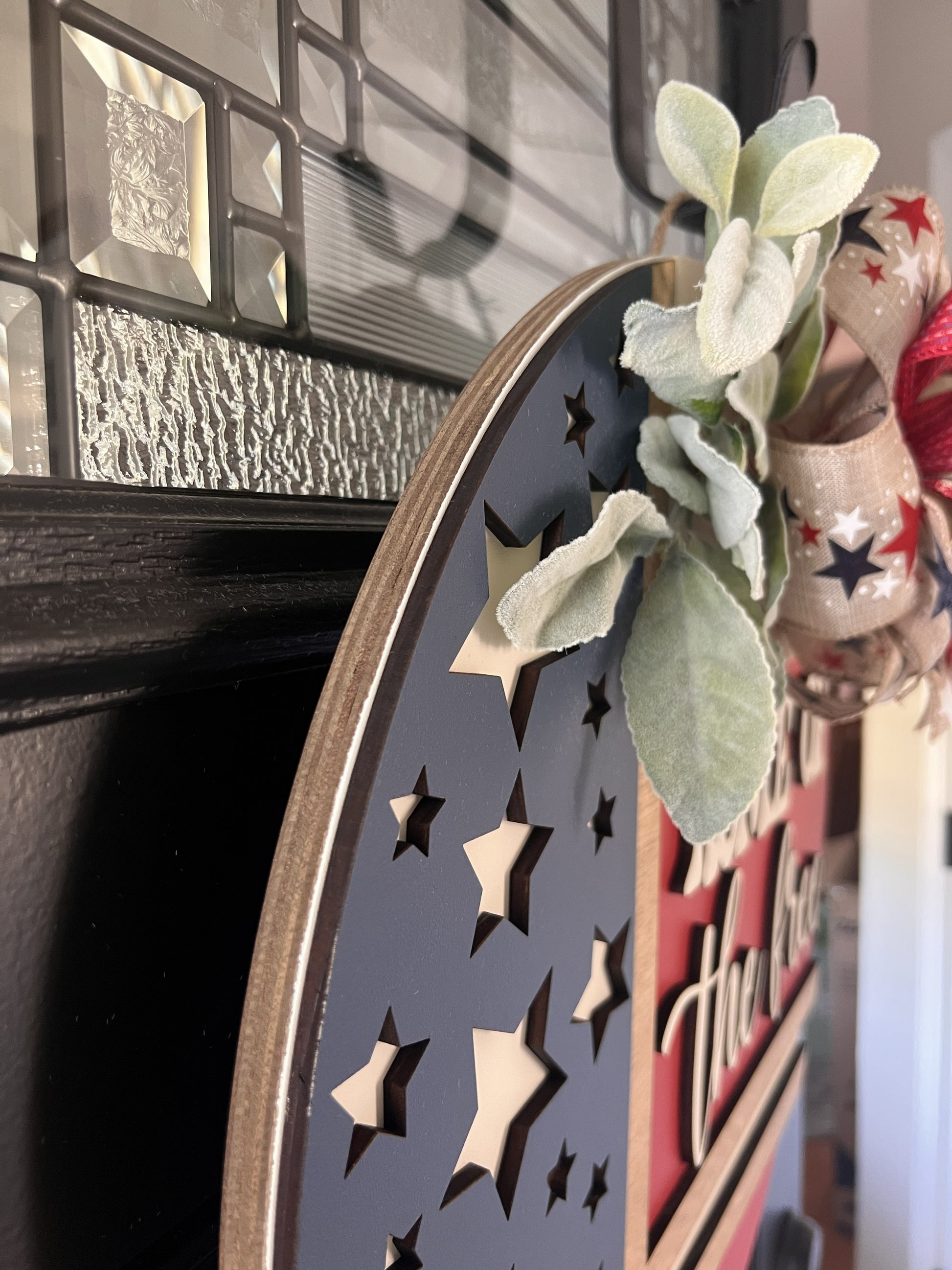 “patriotic door hanger”
“American flag decor”
“front door”
