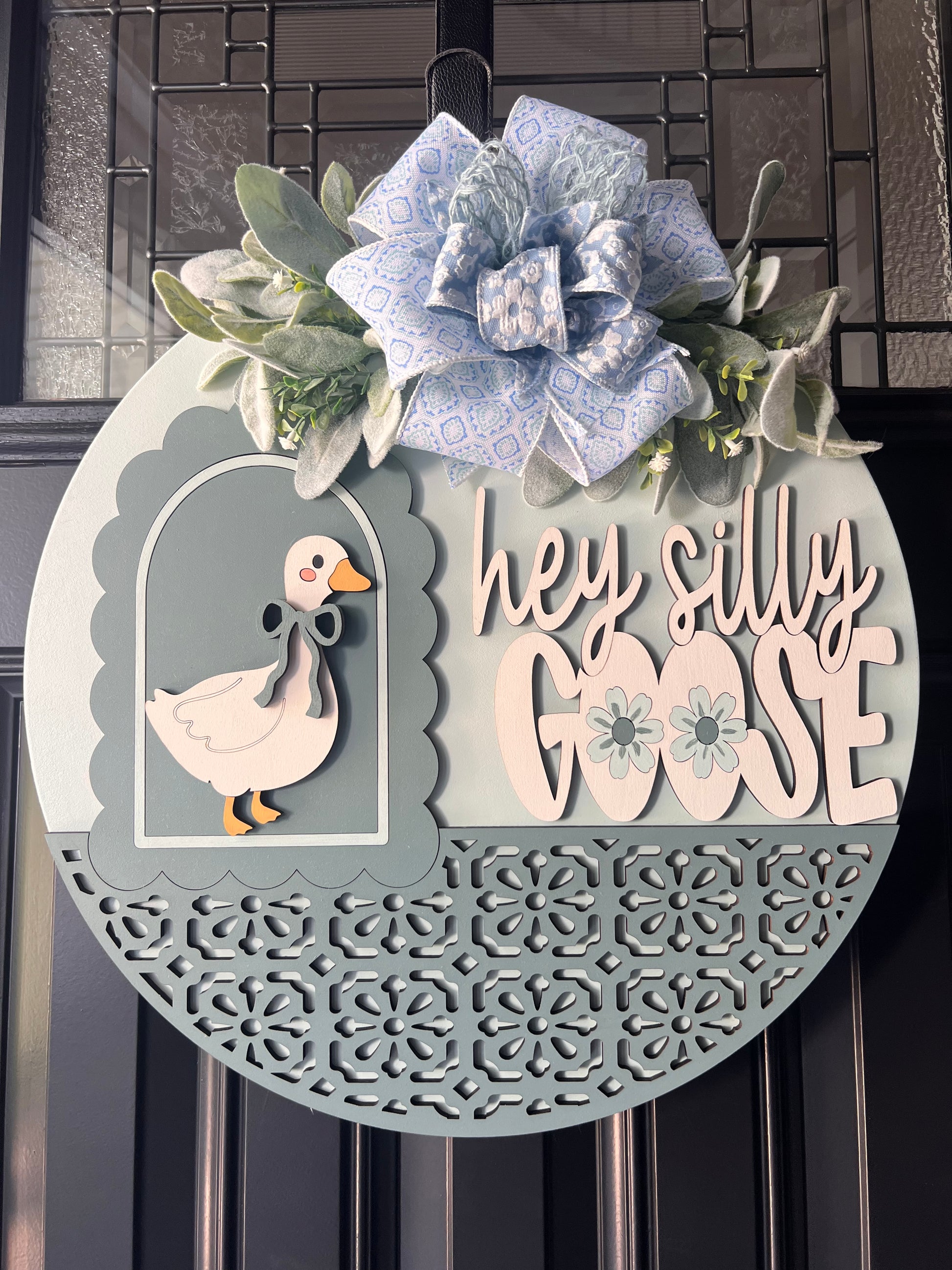funny front door sign hey silly goose modern farmhouse porch decor